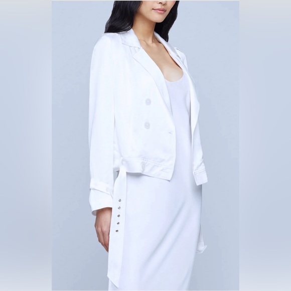 L'AGENCE ONYX JACKET, White, SZ XSmall, $520 - Picture 8 of 16